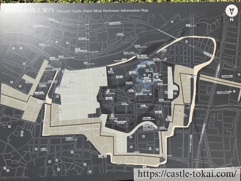 Okazaki Castle park Map