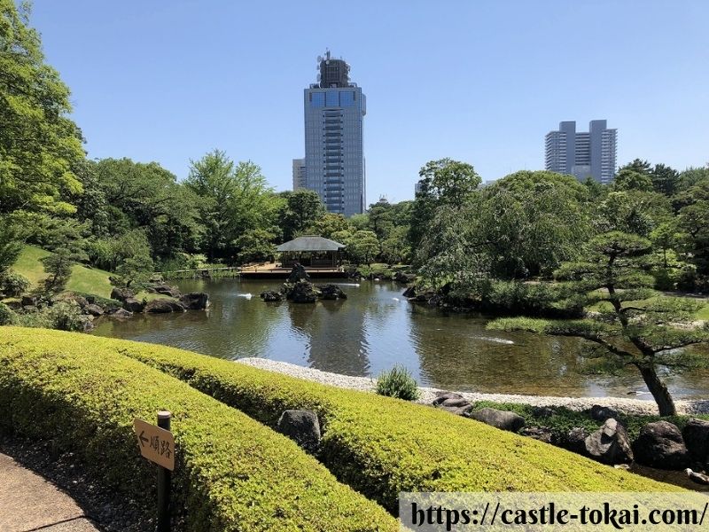 Momijiyama-Garten der Burg Sumpu