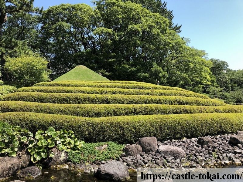 Momijiyama-Garten der Burg Sumpu